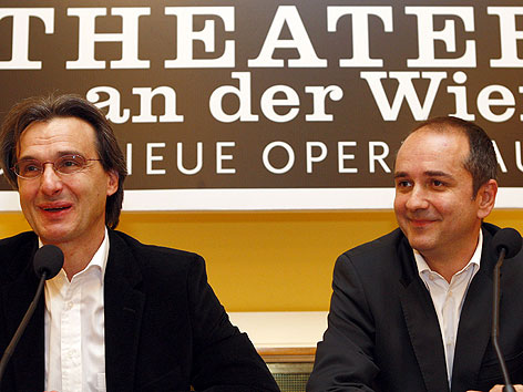 Roland Geyer (li) und Thomas Drozda im April 2008