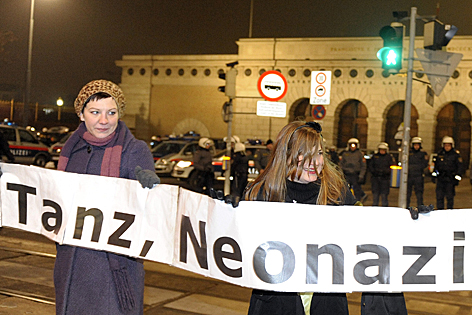 Demonstration gegen den Ball des Wiener Korporationsringes