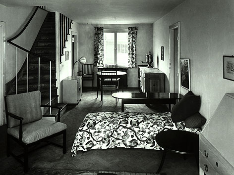 Innenansicht des von Josef Frank entworfenen Hauses Nr. 12, 1932, in der Werkbundsiedlung