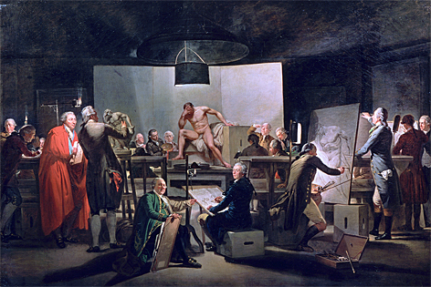 Martin Ferdinand Quadal, Der Aktsaal der Wiener Akademie im St.-Anna-Gebäude, 1787