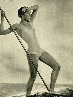 Frauke Lauterbach im Badekostüm