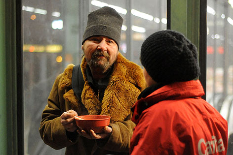 Obdachloser im Winter