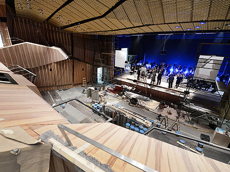 Bauarbeiten zu Konzertsaal der Wiener Sängerknaben am Augartenspitz