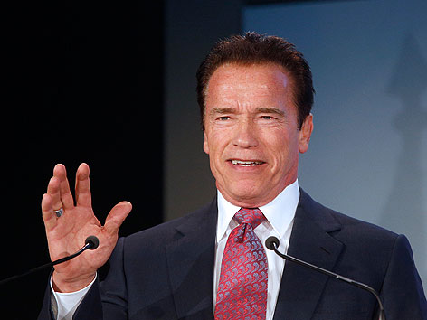 Der ehemalige US-Gouverneur und Schauspieler Arnold Schwarzenegger am Donnerstag, 31. Jänner 2013, während seiner Eröffnungsrede zur "Vienna R20 Conference" in Wien