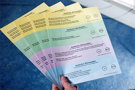 Stimmzettel Volksbefragung