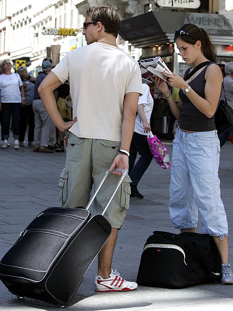 Touristenpaar in der Wiener Innenstadt