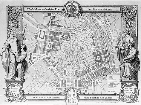 Plan Stadterweiterung, 1860