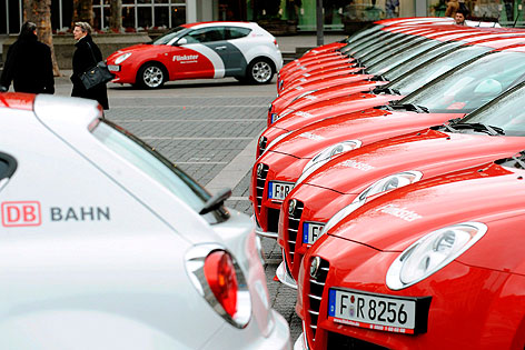 Autos des Carsharing-Modells Flinkster in Stuttgart 2009