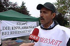 Mesut Kimsesiz, Betriebsrat bei MAN, im ORF-Interview zu Hungerstreik