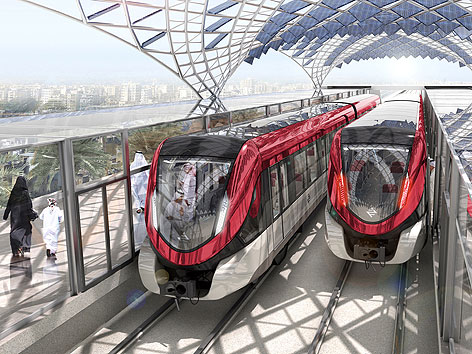 Visualisierung zu neuen U-Bahnen in Riad