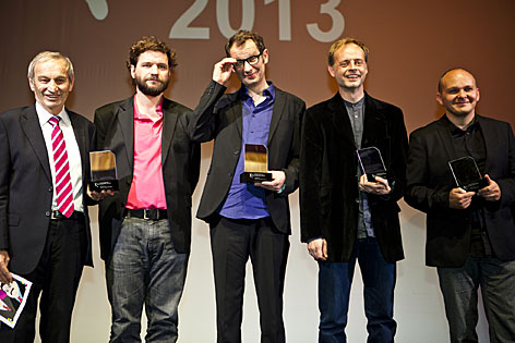 Kabarettpreisverleihung: Science Busters, Severin Groebner, Robert Blöchl, Roland Penzinger