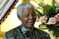 Nelson Mandela bei Österreich Besuch 2003