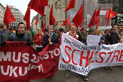 Schüler bei einer Demonstration