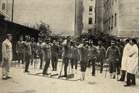 Gehschule im Ersten Weltkrieg