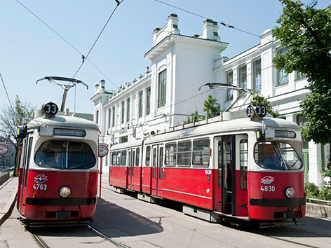 Alte Straßenbahnen in Wien