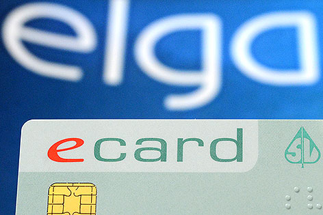 E-Card und Schrift "ELGA"