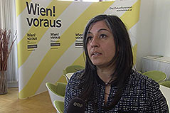 Verkehrsstadträtin Maria Vassilakou bei ORF-Interview