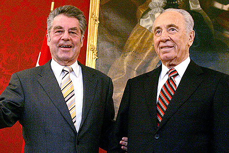 Heinz Fischer und Shimon Peres 2006 in der Hofburg