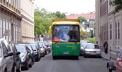 Touristenbus in der Leopoldstadt