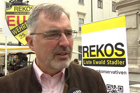 Ewald Stadler, EU-Spitzenkandidat der REKOS