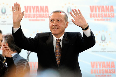 Erdogan vor seiner Rede