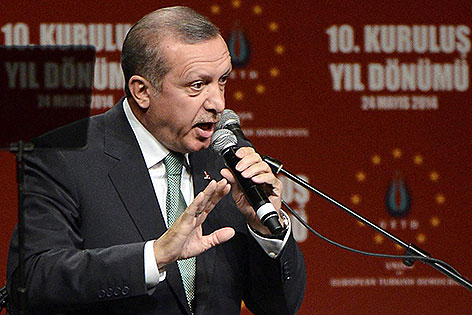 Recep Tayyip Erdogan bei einer Rede in Köln im Mai 2014