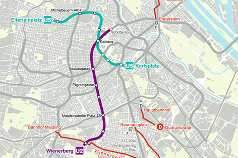 Karte U-Bahn-Ausbau