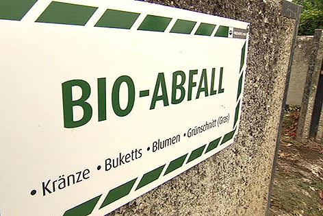 Bioabfälle am Friefhof Süd West in Meidling