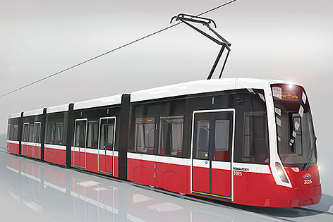 Neue Straßenbahngarnitur der Wiener Linien