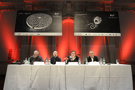 Festwochen Pressekonferenz mit  Wolfgang Schlag, Stefan Schmidtke,  Markus Hinterhäuser, Wolfgang Wais