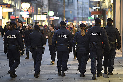 Polizeistreife in der Kärtnerstraße
