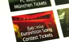 Screenshot von falschem Song-Contest-Karten-Angebot im Internet