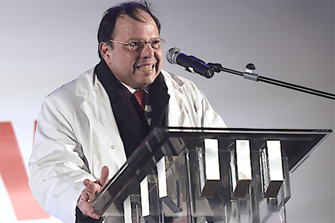 Der Präsident der Wiener Ärztekammer Thomas Szekeres am Donnerstag, 5. März 2015, anl. einer Protestkundgebung der Ärztekammer