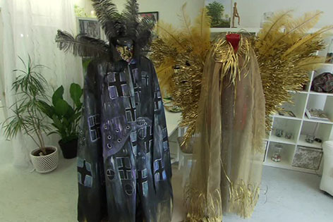 Kostüme für Life Ball nach Entwurf von Urenkelin von Gustav Klimt