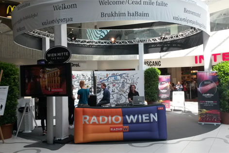 Radio Wien-Public Viewing in Wien-Mitte "The Mall"