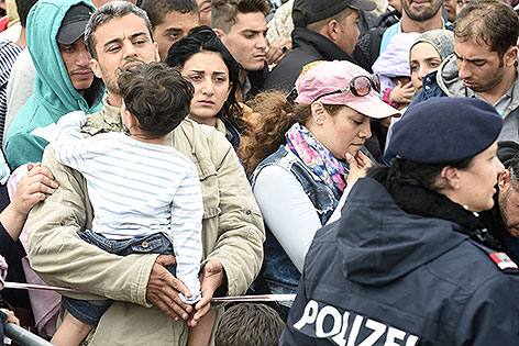 Flüchtlinge in Nickelsdorf