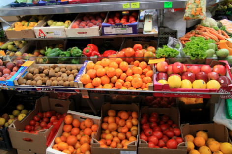 Obst und Gemüse am Markt