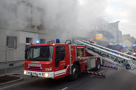 Feuerwehr bei Einsatz in Wien-Donaustadt