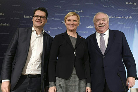Jürgen Czernohorsky, Sandra Frauenberger, Michael Häupl (v.l.n.r.)
