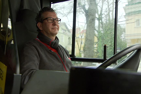 Berliner Daniel Winter begeistert Wiener im Bus