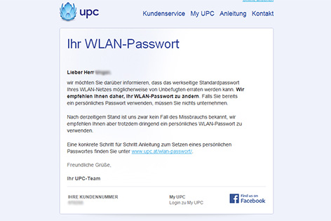 Standardisierte UPC-Passwörter laden WLAN-Hacker ein