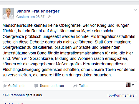 Facebook Sandra Frauenberger