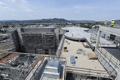 Blick auf die Baustelle des "Krankenhaus Nord"