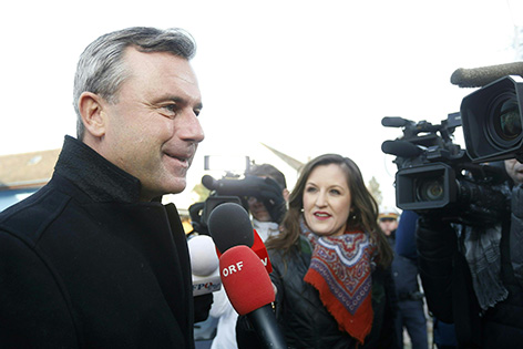 FPÖ-Präsidentschaftskandidat Norbert Hofer im Rahmen der Bundespräsidenten Stichwahl-Wiederholung am Sonntag, 4. Dezember 2016, in Pinkafeld