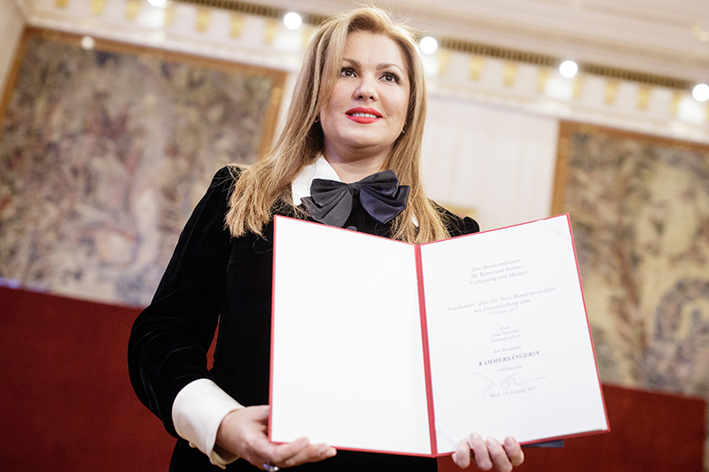 Anna Netrebko bei der Ernennung zur Kammersängerin