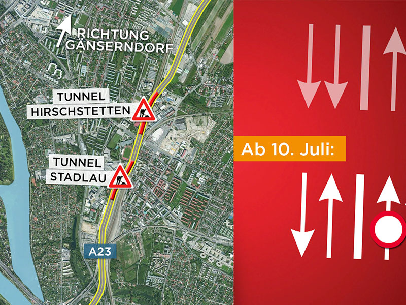 Tunnel auf Tangente gesperrt: Staugefahr