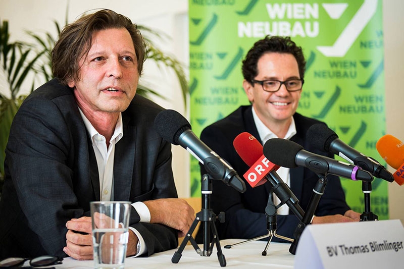 Blimlinger und Reiter bei Pressekonferenz zum Rücktritt