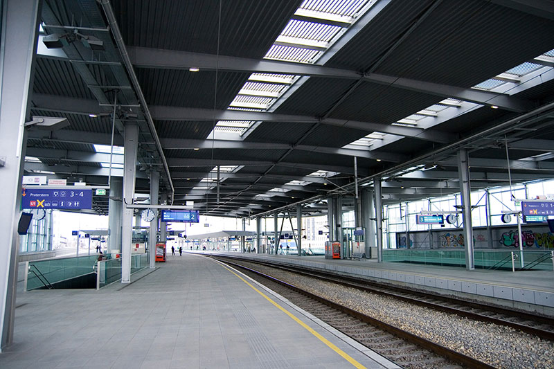 Gleise Praterstern Bahnhof