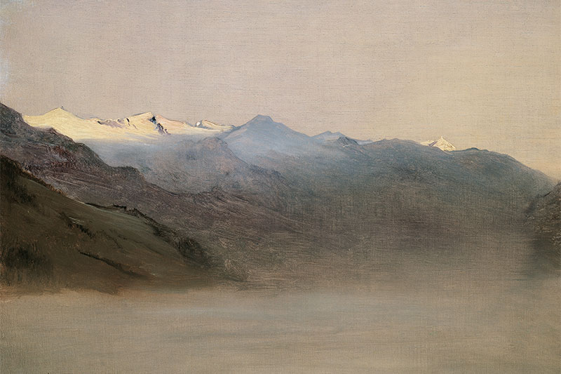 Anton Romako, Das Gasteinertal im Nebel, 1877