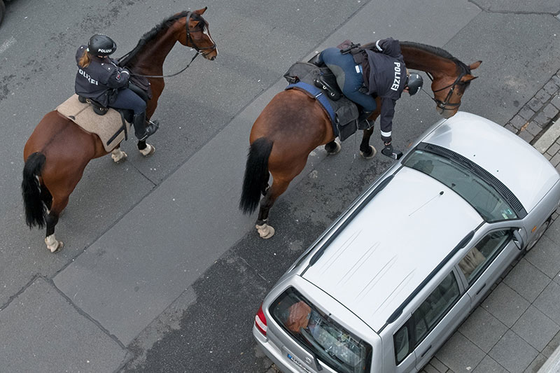 Berittene Polizei in Hannover